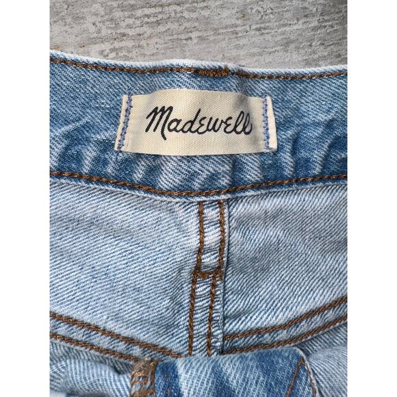 Madewell The Momjean Shorts Size 27 High Rise Denim Distressed Cutoff Vintage - Picture 6 of 10